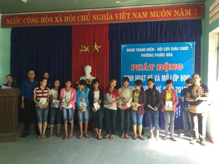 Phường Phước Hòa: Tổ chức phát động sinh hoạt hè và mở lớp tình thương Hè 2015