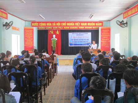 Thành đoàn: Tổ chứcchương trình tuyên truyền, tư vấn đào tạo nghề, giải quyết việc làm, xuất khẩu lao động năm 2015